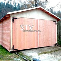 Dřevěná garáž zateplená
